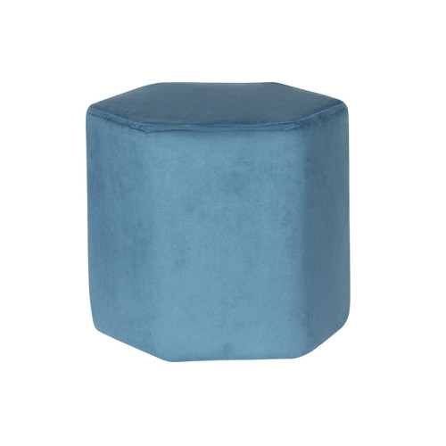 Σκαμπό με υφασμάτινη βελουτέ επένδυση μπλε Φ30Χ30 εκ.  102-0326