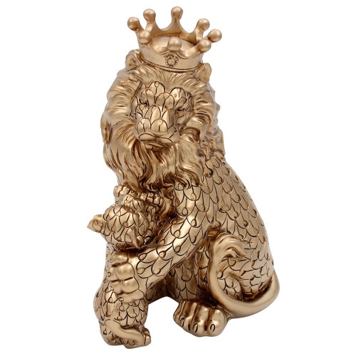 Διακοσμητικό polyresin 18Χ13Χ26 εκ. Λιοντάρι χρυσό  69594