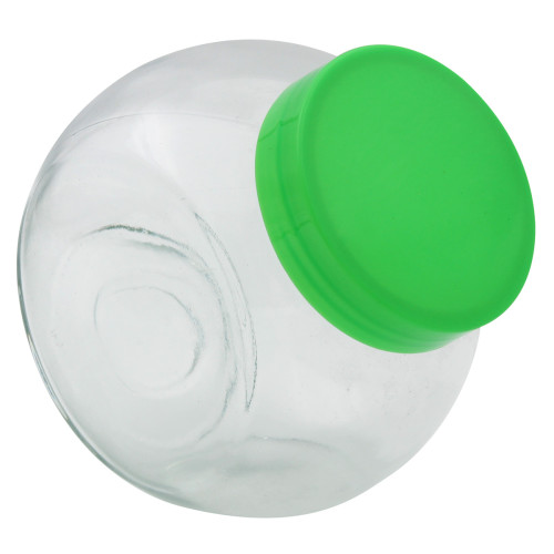 Βάζο αποθήκευσης γυάλινο 1700 ml 15Χ11Χ16 εκ. με πλαστικό καπάκι πράσινο  65061-2
