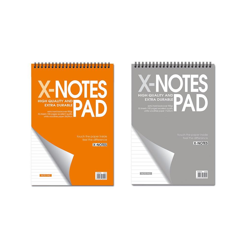 Next x-notes μπλοκ σπιράλ ριγέ 12x17εκ. 50φυλ.